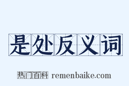 是处反义词是什么意思的图片